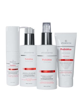 Kit Tratamento Completo Prebi&oacute;tica - Sab + T&ocirc;nico + S&eacute;rum + Esfoliante